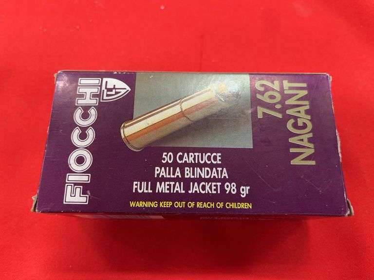 (50) Rds Fiocchi 7.62X38mmR Nagant Ammo