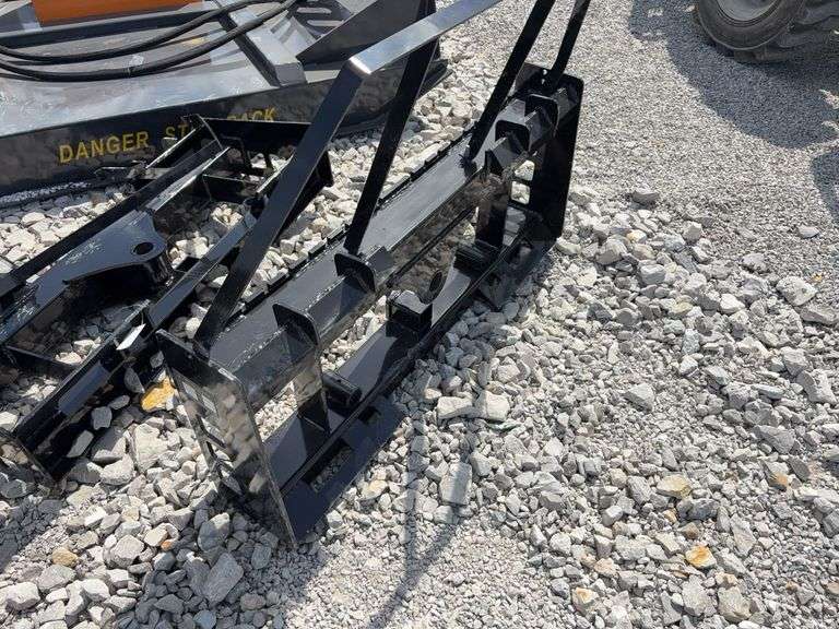 Unused Wuxi Wolverine Skid Steer Quick Attach Pallet Back Frame (Only)  High Back, 1 1-2” receiver Sleeve, Holes for Bolt On Bale Spears,