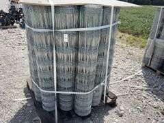 Unused Galvanized Field Fence, Approx 20 rolls, Unknown Length, 48” Tall, Ea. Roll is 8” diameter,