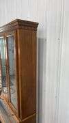 2 Door Glass Front Oak 10 Gun Locking Gun Cabinet (No Shipping On This Item))