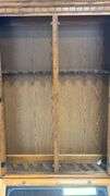 2 Door Glass Front Oak 10 Gun Locking Gun Cabinet (No Shipping On This Item))