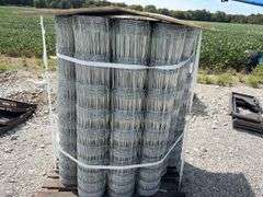 Unused Galvanized Field Fence, Approx 20 rolls, Unknown Length, 48” Tall, Ea. Roll is 8” diameter,