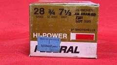 (375+-) Rds Federal Hi-Power 28Ga 3/4oz 7 1/2 Shot Shotgun Shells