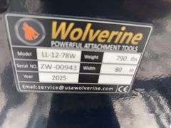 Unused Wuxi Wolverine Skid Steer Land Leveler, Model# LL-12-78W,