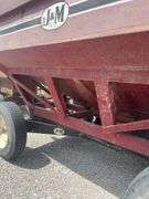 J & M 400 Bushel Gravity Wagon, 10.00 22.5 Truck Tires, Rust Free Heavy Gear, Spring Tongue, Nice Wagon