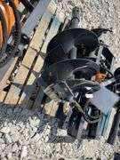 Unused Wuxi Wolverine Skid Steer Attach Auger Drive & Bit, Model # ABB-13-1218R, Hex Shaft, 38” working Depth, Standard Flow Hydraulics, 12” & 18” Bits