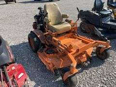 Scag Turf Tiger Zero Turn Mower, Liquid Cooled Kawasaki, 618 Hours, 27 HP, 61” Deck, Starts And Runs.