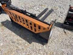 Unused Wuxi Landhonor Skid Steer Hydraulic Adjustable Pallet Fork, Model# PF-11-3300G, Fork rating: 4,000lbs, Forks: 48” long