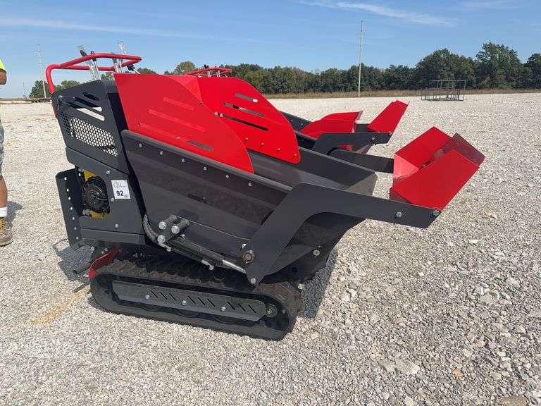 AGT Stand On Skid Steer, Mud/ Dump Buggy, 7” Rubber Tracks, 212 CC Gas Motor, 30” Bucket, Model # QHT-500FL