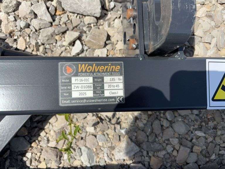 Unused Wuxi Wolverine Quick Attach Category 1 Skid Steer Plate, 20 to 45 hp Tractor, Model PT-16-01C,