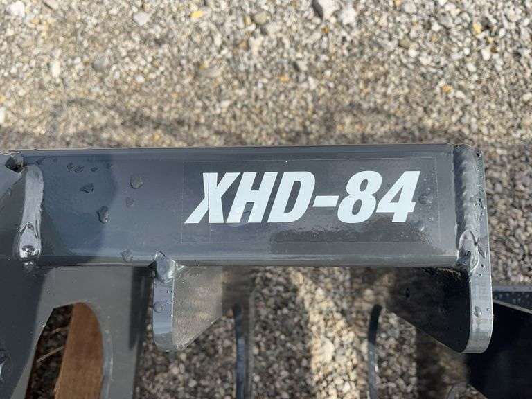 Unused Stout XHD-84 Skid Steer Log Loading Grapple Bucket, Two Cylinders, Protective Guards Over Cylinders, 84” Wide, AMERICAN MADE