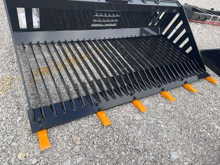 Unused GIYI 66” Rock Bucket, Skid Steer Mounted,