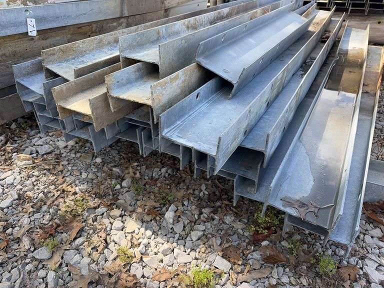 (25) Pieces Of Highway Guard Rail I Beams, 81”-86” Each - Langham ...