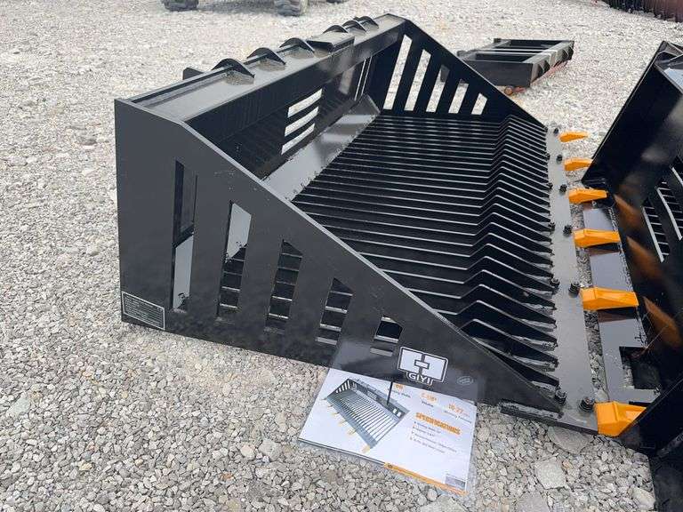Unused GIYI 66” Rock Bucket, Skid Steer Mounted,