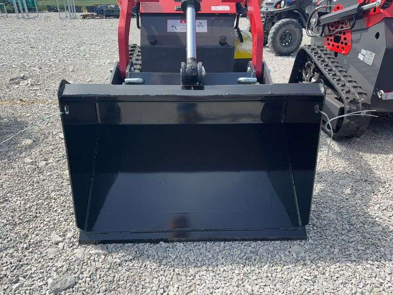 Unused AGT Stand On Skidsteer, Model YSRT14, Gas Engine, 31” Material Bucket, 420 CC Engine.
