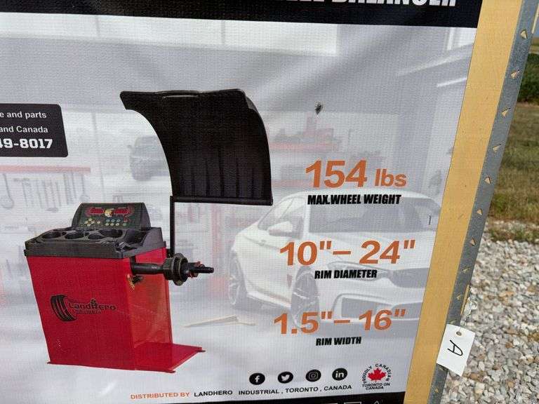 Wuxi LandHonor Unused Heavy Duty Wheel Balancer, Rim Diameter 10”-24”, Rim Width 1.5”-16”, Balancing Accuracy +-1g, Max Wheel Weight 154lbs, Model LHR-WB24