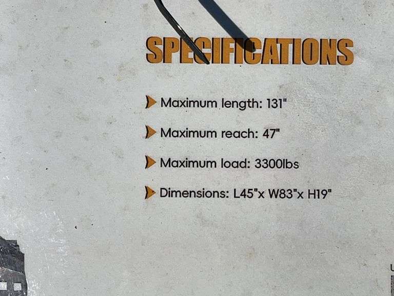 Unused GIYI Skid Steer Telescopic Boom, Max Length 131”, Max Load 3300lbs, Model GY-STB47