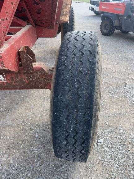 E-Z Flow Model No. 300 Gravity Wagon, 10.00-20 Truck Tires, 1074 E-Z Trail Gear, Adjustable Tongue,