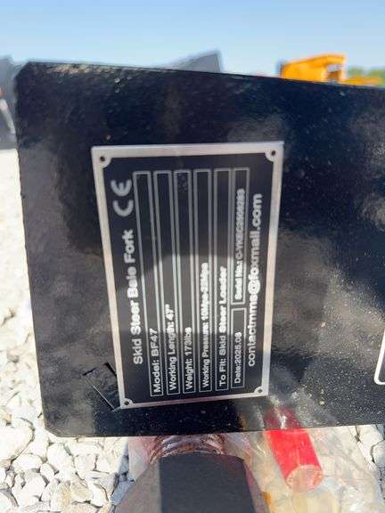 Unused GIYI Skid Steer Bale Fork, 47” Spears,