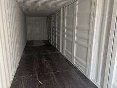 40’ Hanbase 4 Side Doors and 1 Back Door Container, 40' long x 8' wide,1 ea. Back Doors measures 102" tall X 92" wide,4 ea. Side Doors measures 98" tall X 92" wide,inside dimension 89” wide,Tie down anchors on inside of container,Minor floor scratches on inside, minor wall scratches and dents, All doors have weatherstripping, 1 time use,Has vents on side walls, Container # LYPU 020788 8