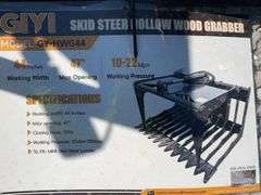 Unused GIYI Mini Skid Steer Hollow Wood Grabber, Model GY-HWG44, Working Width 44”, 10-22Mpa Working Pressure