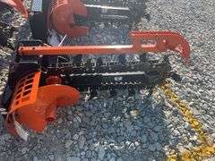 Unused GIYI Mini Skid Steer Trencher, Model GY-X39, Mini Skid steer Universal Plate, 8” Trenching Width, 39” Trenching Depth, 0-120rpm Motor Speed, Weight 455lbs
