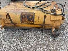 M-B Skid Steer Broom, Owner says it does work, Needs New Brush for it, 2 broken Front Wheels, Quick Attach,