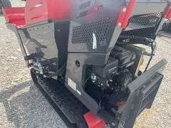 AGT Stand On Skid Steer, Mud/ Dump Buggy, 7” Rubber Tracks, 212 CC Gas Motor, 30” Bucket, Model # QHT-500FL