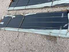 50+- Sheets Unused MMS 4 Rib Barn Tin, 12’ Long, Dark Grey, Ribbed,