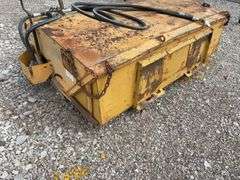 M-B Skid Steer Broom, Owner says it does work, Needs New Brush for it, 2 broken Front Wheels, Quick Attach,