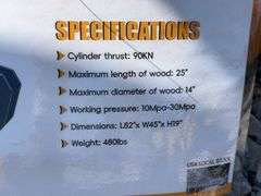 Unused GIYI Horizontal Log Splitter, Model GY-HLS25, Max Log 25” Length, 10-30Mpa Working Pressure, Weighs 480lbs