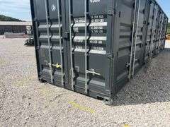 40’ Hanbase 4 Side Doors and 1 Back Door Container, 40' long x 8' wide,1 ea. Back Doors measures 102" tall X 92" wide,4 ea. Side Doors measures 98" tall X 92" wide,inside dimension 89” wide,Tie down anchors on inside of container,Minor floor scratches on inside, minor wall scratches and dents, All doors have weatherstripping, 1 time use,Has vents on side walls, Container # YLEU 251247 8, color charcoal,