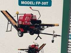 Unused AGT Firewood Log Splitter Processor With Conveyor, Model FP-30T