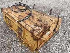 M-B Skid Steer Broom, Owner says it does work, Needs New Brush for it, 2 broken Front Wheels, Quick Attach,