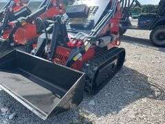 Unused MMS MS380 Stand On Mini Skidsteer, 7" Rubber Tracks, 43" Material Bucket 760 CC Gas Engine