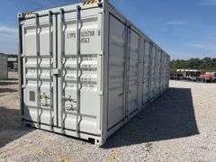 40’ Hanbase 4 Side Doors and 1 Back Door Container, 40' long x 8' wide,1 ea. Back Doors measures 102" tall X 92" wide,4 ea. Side Doors measures 98" tall X 92" wide,inside dimension 89” wide,Tie down anchors on inside of container,Minor floor scratches on inside, minor wall scratches and dents, All doors have weatherstripping, 1 time use,Has vents on side walls, Container # LYPU 020788 8