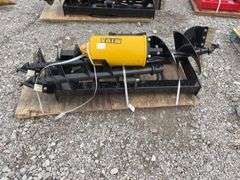 Unused MMS Miva Skid Steer Post Hole Digger, 8”, 12” and 16” Bits, Hole Depth 36”, Hex Shaft,