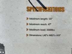 Unused GIYI Skid Steer Telescopic Boom, Max Length 131”, Max Load 3300lbs, Model GY-STB47