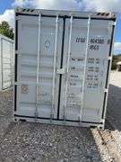 40’ AGT 4 Side Doors and 1 Back Door Container, 40' long x 8' wide,
1 ea. Back Doors measures 102" tall X 92" wide,
4 ea. Side Doors  measures  98" tall X 92" wide,
inside dimension 89” wide,
Tie down anchors on inside of container,
Minor floor scratches on inside, minor wall scratches and dents, 
All doors have weatherstripping, 
1 time use,
Has vents on side walls, 
Container # CFGU 404380 8
