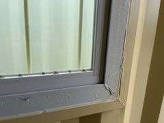 MMS 10’-3’’ container, measures 10’-1” long x 7’-3 1/2” wide x 8’-3” tall, swinging rear doors, Side walk door, sliding window, keyed lock on walk door, wood floor, container # CTTN 0000470, Damage to Window, Paint Scratch on Inside Back Wall