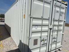 40’ Hanbase 4 Side Doors and 1 Back Door Container, 40' long x 8' wide,1 ea. Back Doors measures 102" tall X 92" wide,4 ea. Side Doors measures 98" tall X 92" wide,inside dimension 89” wide,Tie down anchors on inside of container,Minor floor scratches on inside, minor wall scratches and dents, All doors have weatherstripping, 1 time use,Has vents on side walls, Container # LYPU 020788 8