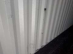 40’ Hanbase 4 Side Doors and 1 Back Door Container, 40' long x 8' wide,1 ea. Back Doors measures 102" tall X 92" wide,4 ea. Side Doors measures 98" tall X 92" wide,inside dimension 89” wide,Tie down anchors on inside of container,Minor floor scratches on inside, minor wall scratches and dents, All doors have weatherstripping, 1 time use,Has vents on side walls, Container # LYPU 020788 8