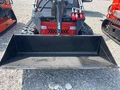 Unused MMS MS380 Stand On Mini Skidsteer, 7" Rubber Tracks, 43" Material Bucket 760 CC Gas Engine