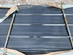 50+- Sheets Unused MMS 4 Rib Barn Tin, 12’ Long, Dark Grey, Ribbed,