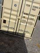 40’MMS 4 Side Doors and 1 Back Door Container, 40' long x 8' wide,
1 ea. Back Doors measures 102" tall X 92" wide,
4 ea. Side Doors  measures  98" tall X 92" wide,
inside dimension 89” wide,
Tie down anchors on inside of container,
Minor floor scratches on inside, minor wall scratches and dents, 
All doors have weatherstripping, 
1 time use,
Has vents on side walls, 
Container # YLEU 251045 4