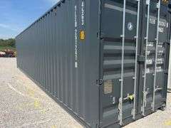 40’ Hanbase 4 Side Doors and 1 Back Door Container, 40' long x 8' wide,1 ea. Back Doors measures 102" tall X 92" wide,4 ea. Side Doors measures 98" tall X 92" wide,inside dimension 89” wide,Tie down anchors on inside of container,Minor floor scratches on inside, minor wall scratches and dents, All doors have weatherstripping, 1 time use,Has vents on side walls, Container # YLEU 251247 8, color charcoal,