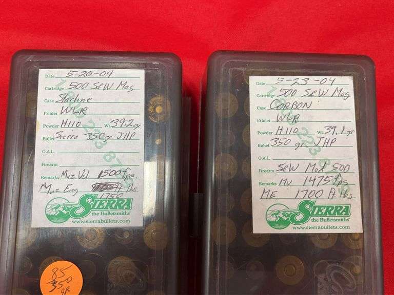 (113+-) Rds 500 S&W Ammo, Reloads, Brass & Die Set