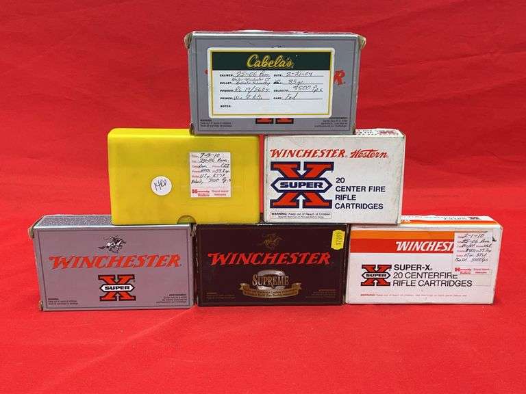 114 Rds+- 25-06 Ammo Factory & Reloads