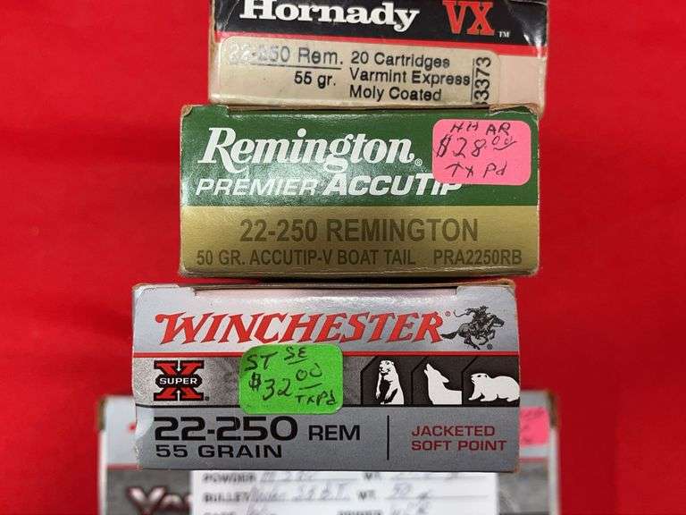 22-250 Ammo and Unprimed Cases