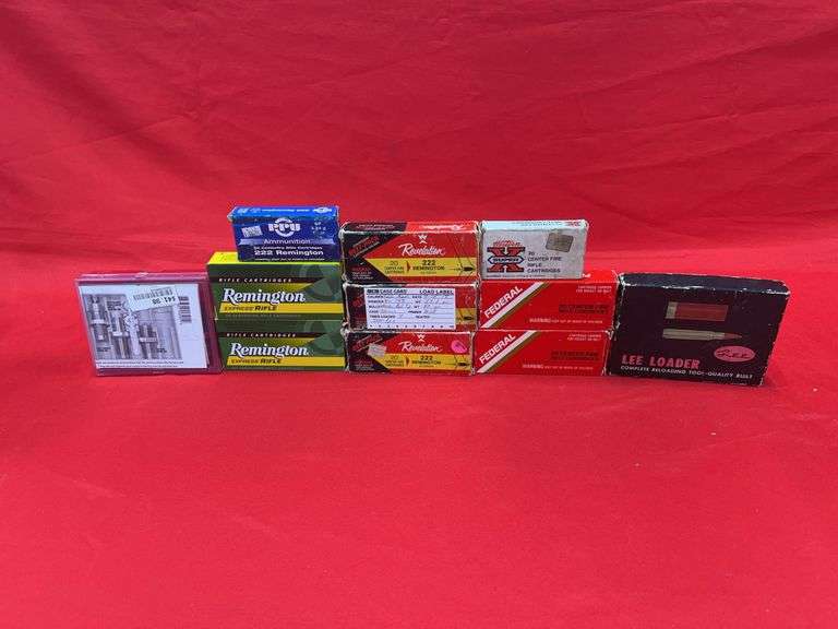 (154+-)Rds 222 Remington Ammo Some Reloads and Brass Plus Reloading Dies